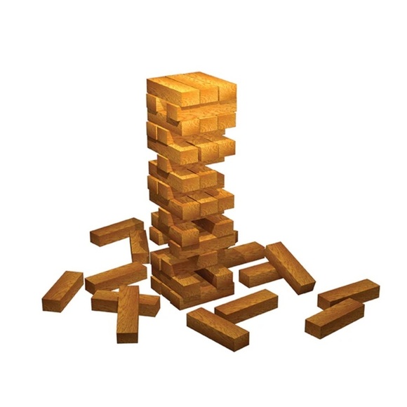 NEW Toppling Timber Solid Wood Jenga Game Age 6+ - Picture 2 of 6